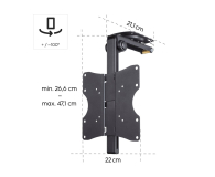 Hama Uchwyt Sufitowy do TV VESA 200x200 obrotowy regulacja 46" - 1516989 - zdjęcie 5